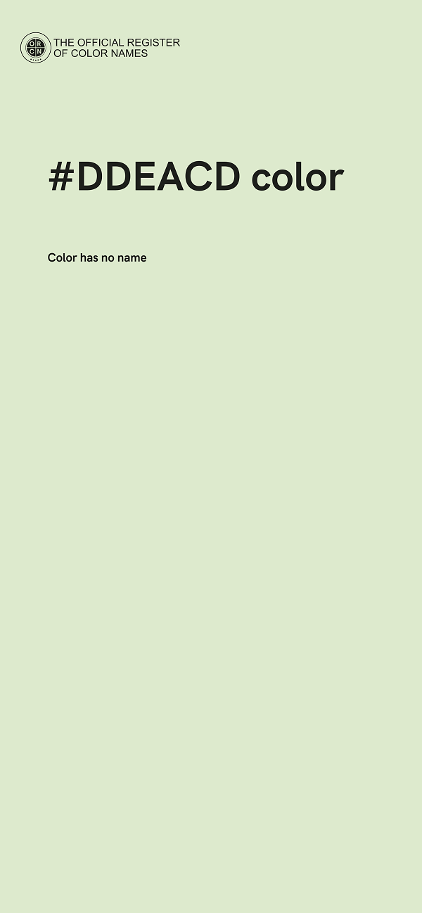 #DDEACD color image