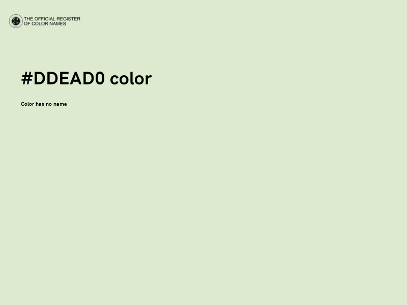 #DDEAD0 color image