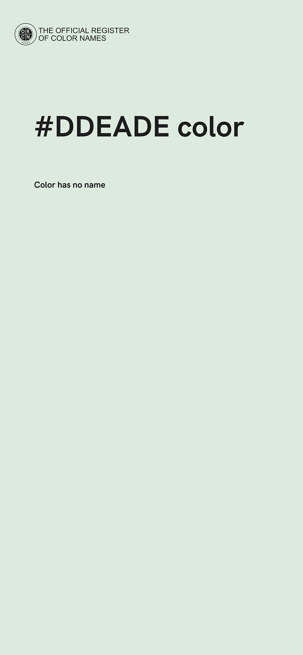 #DDEADE color image