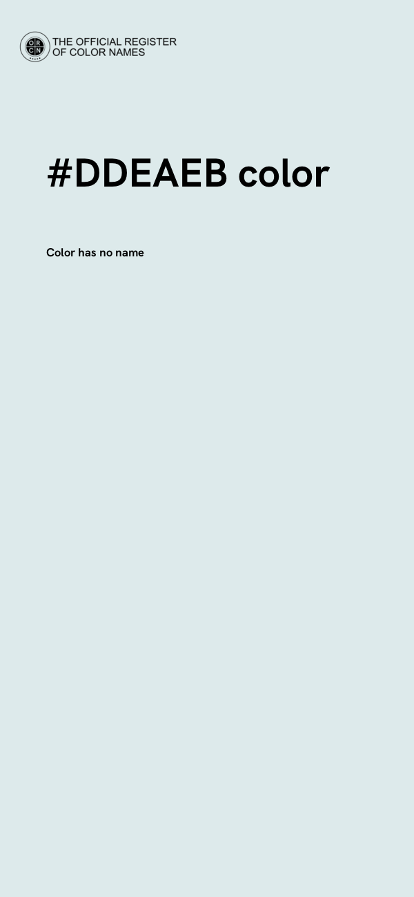 #DDEAEB color image