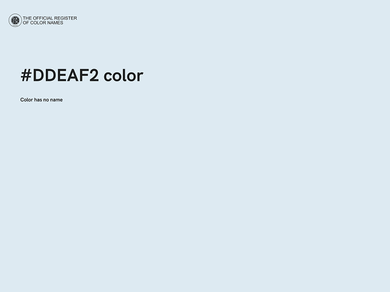 #DDEAF2 color image