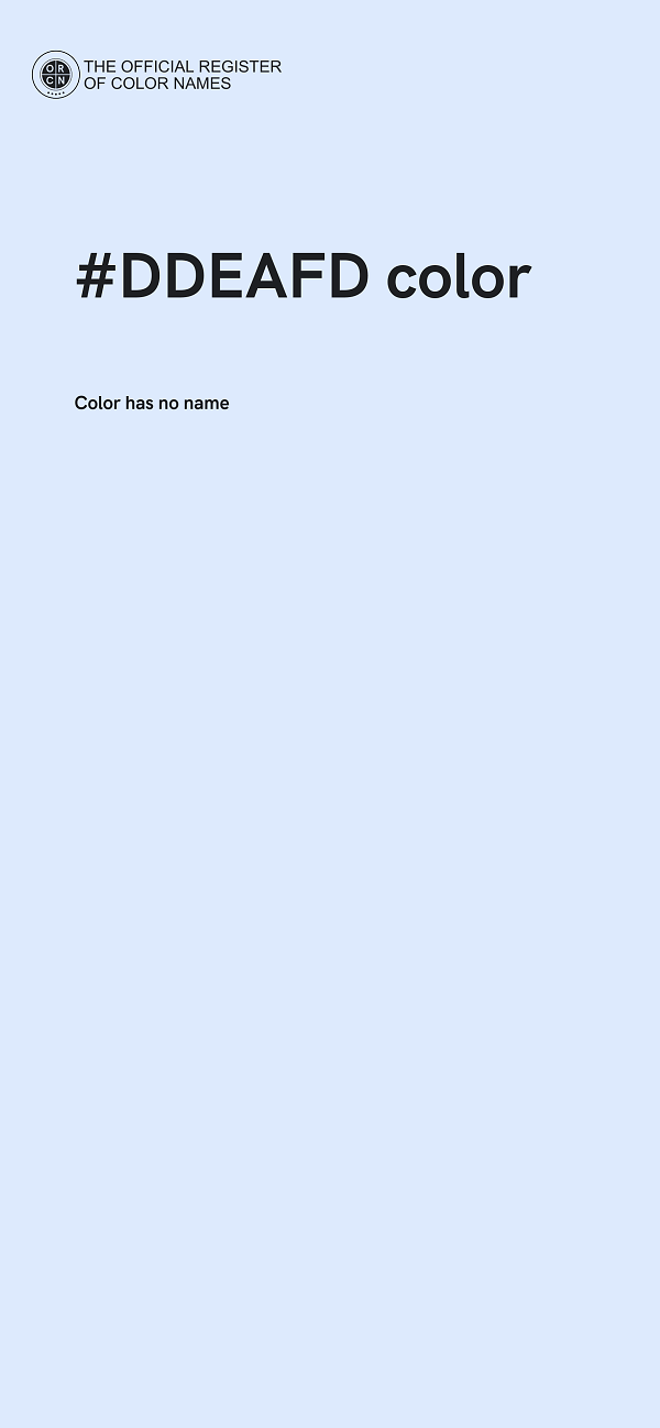#DDEAFD color image
