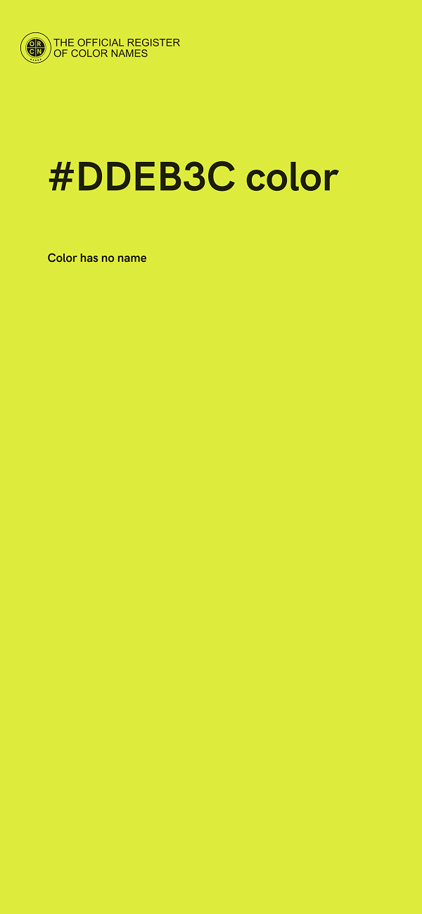 #DDEB3C color image