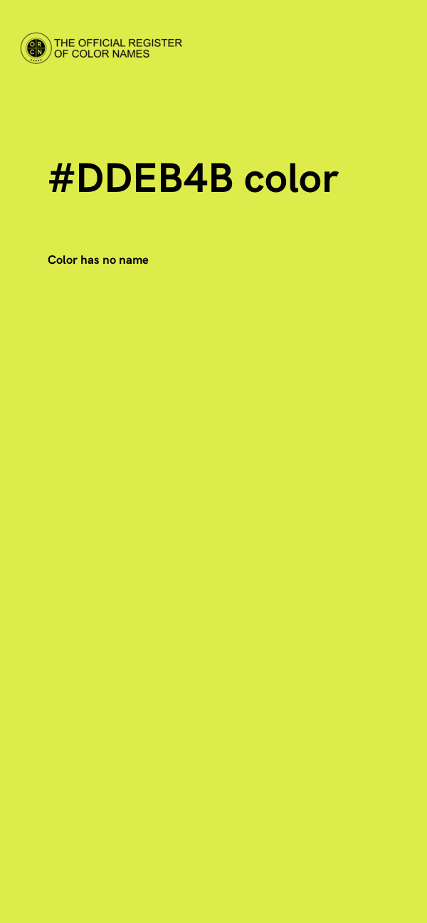 #DDEB4B color image