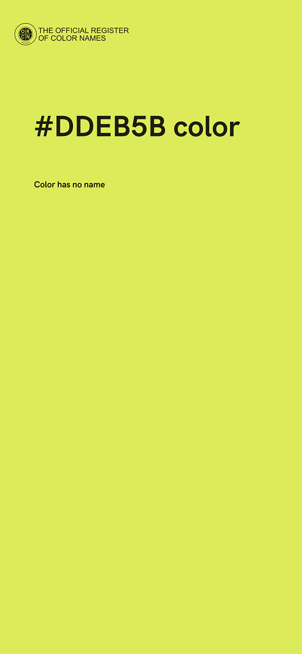#DDEB5B color image