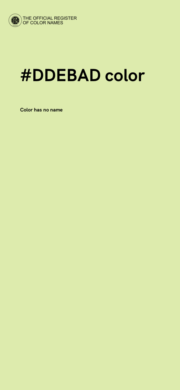 #DDEBAD color image