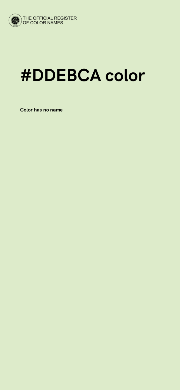 #DDEBCA color image