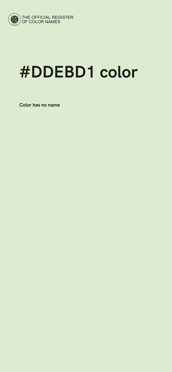 #DDEBD1 color image
