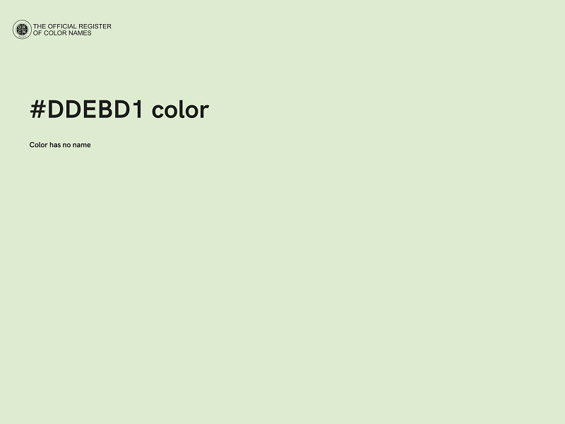 #DDEBD1 color image