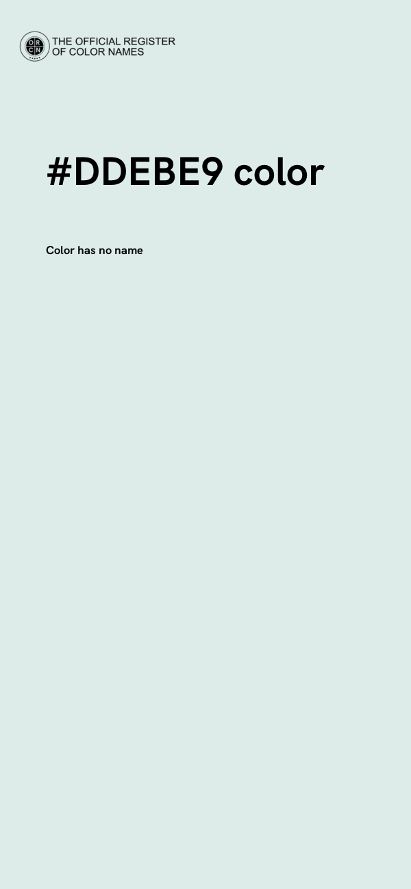 #DDEBE9 color image