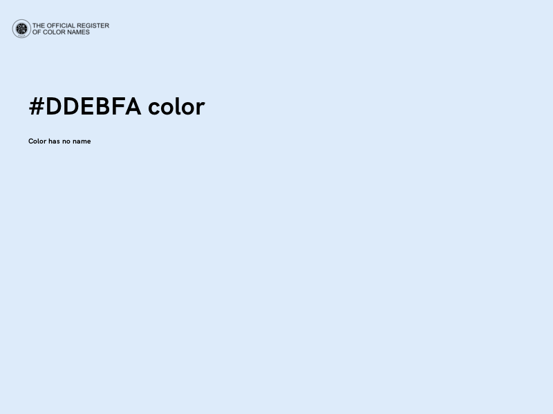 #DDEBFA color image