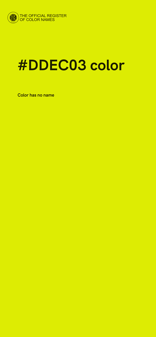 #DDEC03 color image