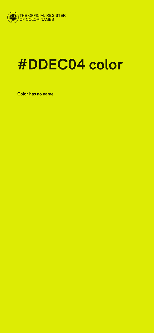 #DDEC04 color image