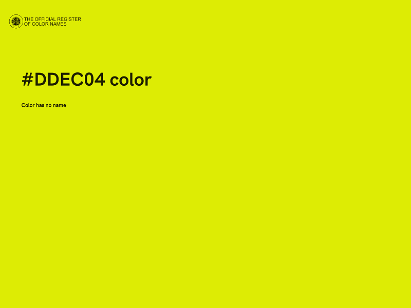 #DDEC04 color image
