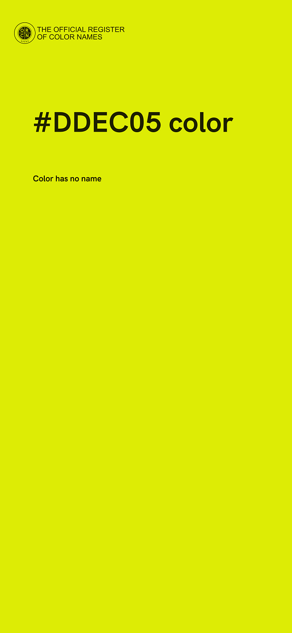 #DDEC05 color image