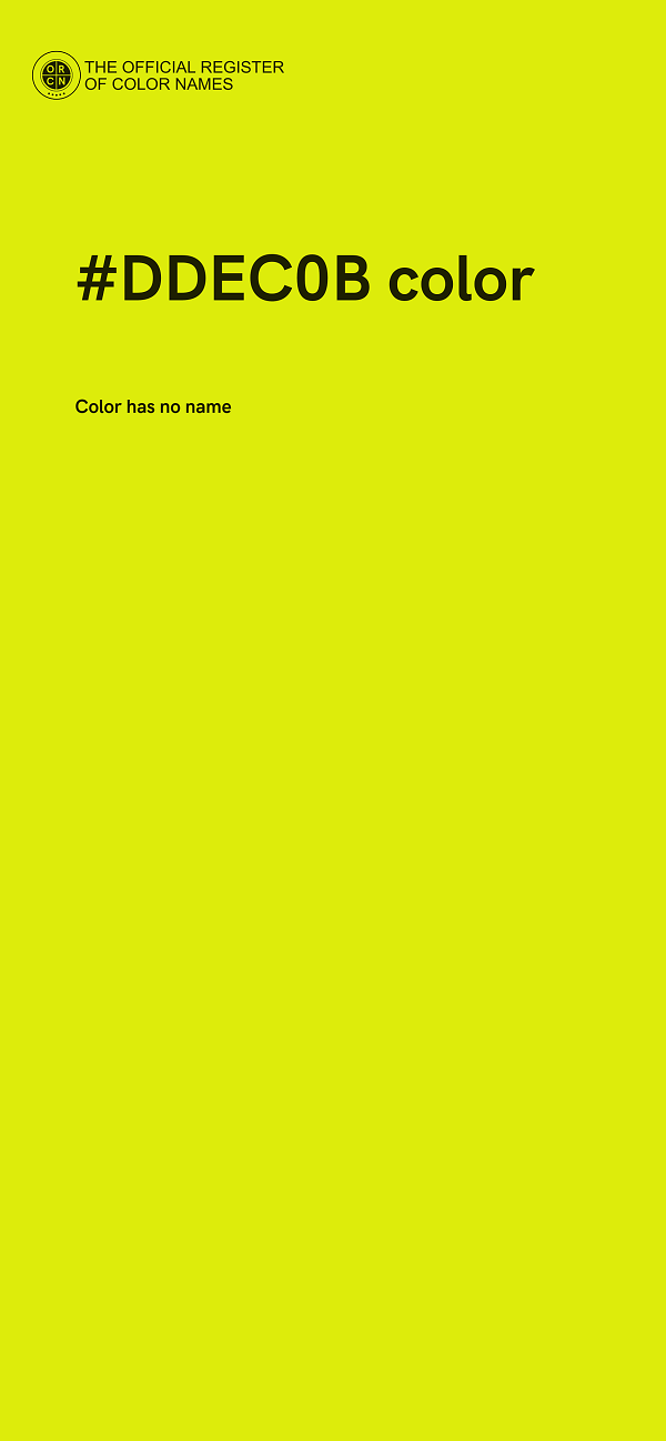 #DDEC0B color image