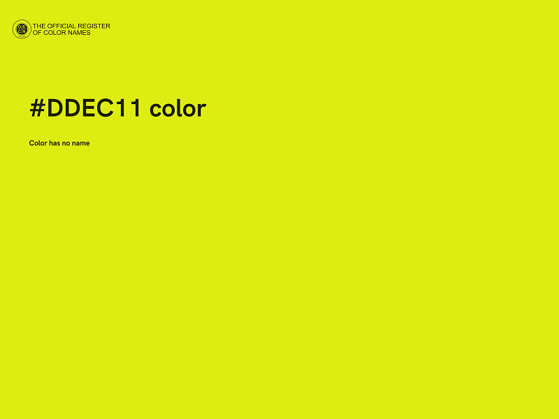 #DDEC11 color image