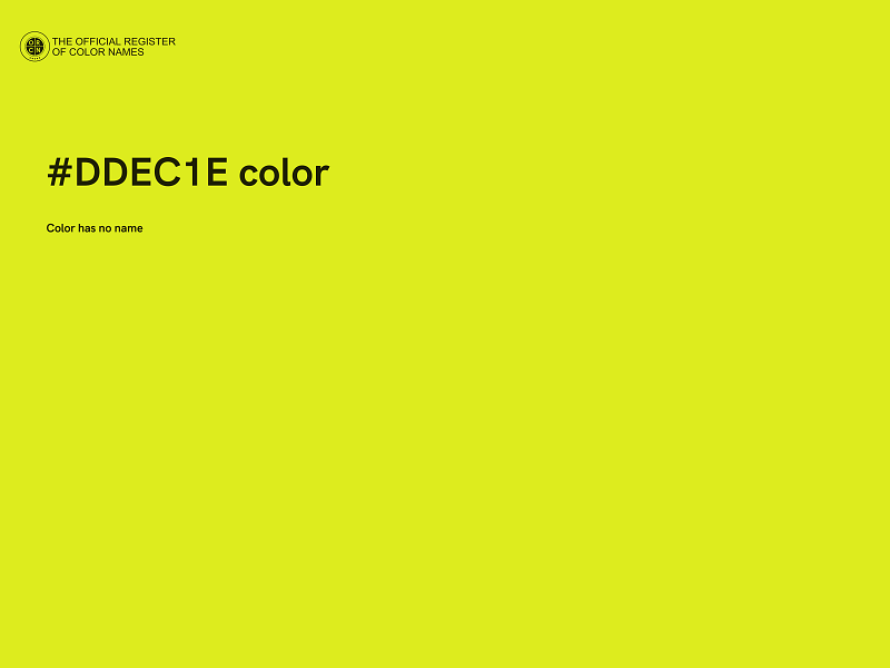#DDEC1E color image