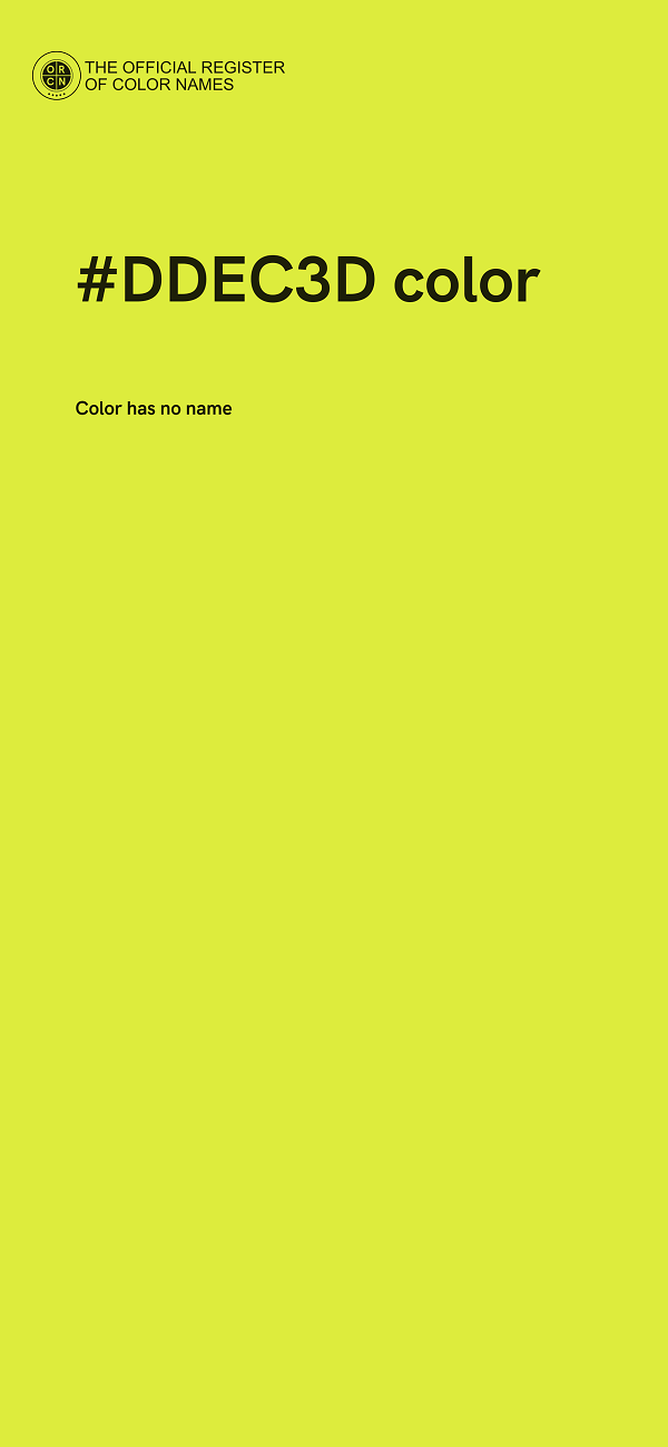 #DDEC3D color image