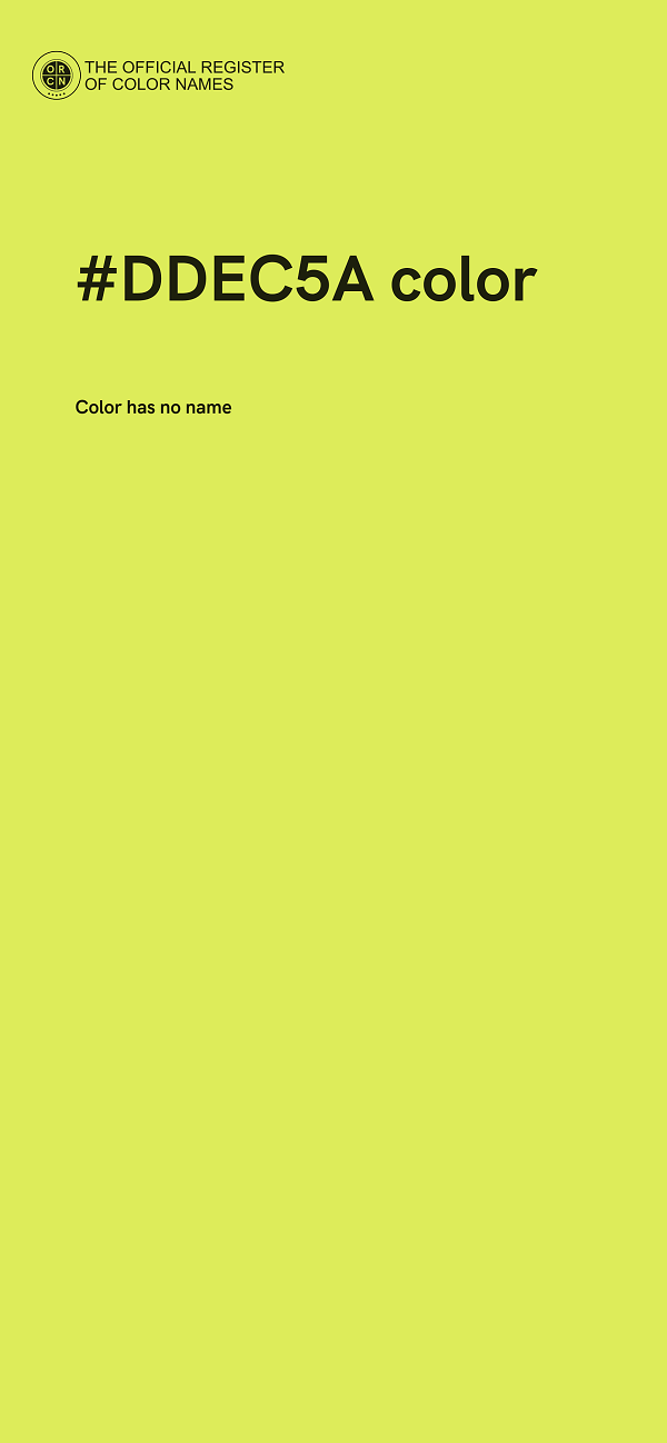 #DDEC5A color image