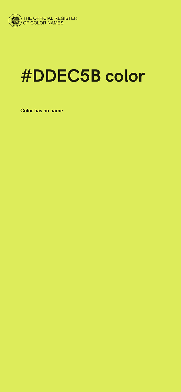 #DDEC5B color image