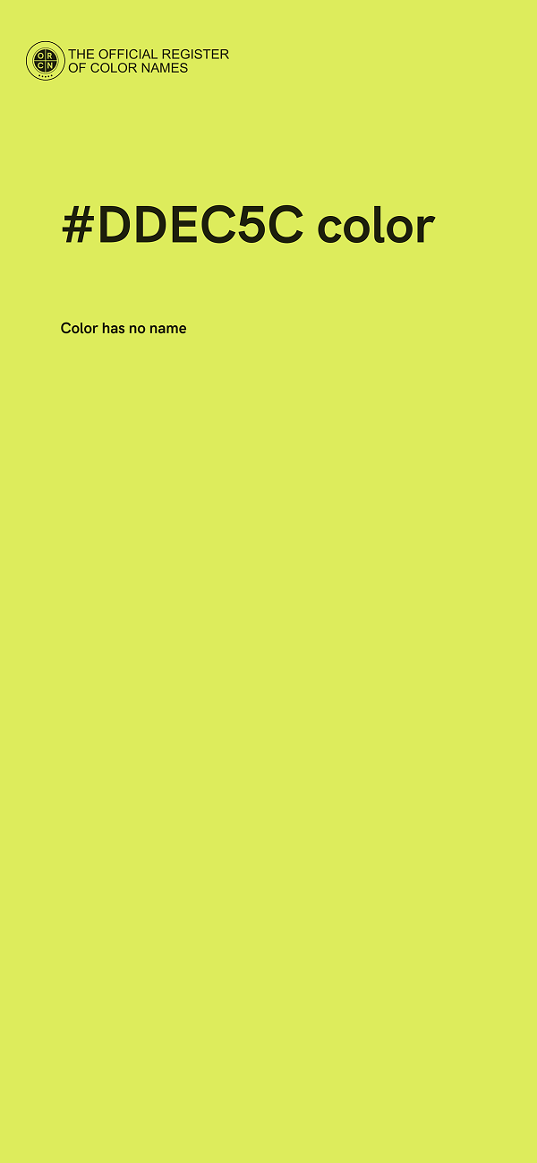 #DDEC5C color image