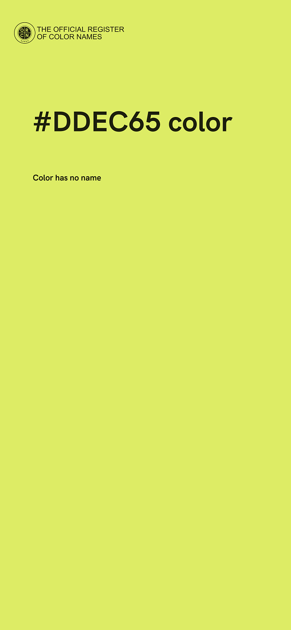 #DDEC65 color image