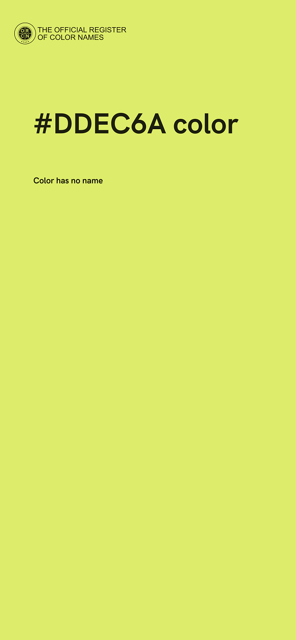 #DDEC6A color image