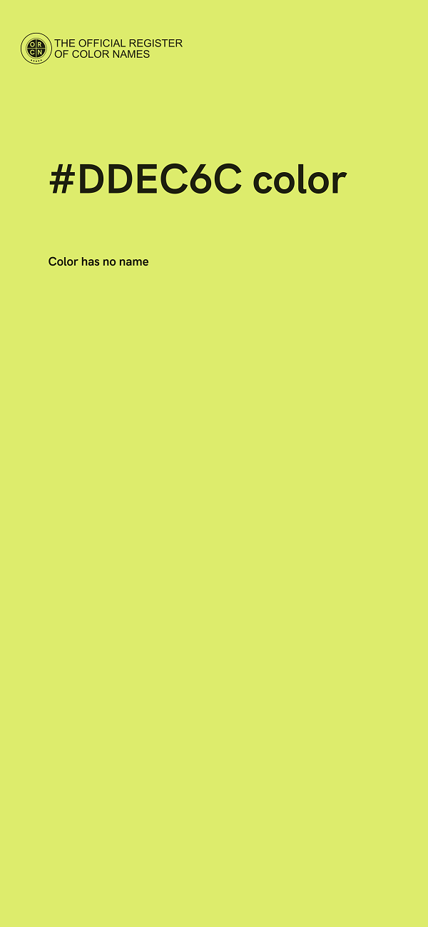 #DDEC6C color image