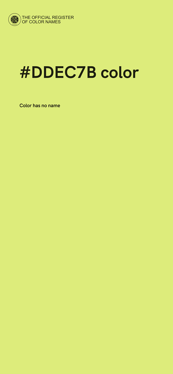 #DDEC7B color image