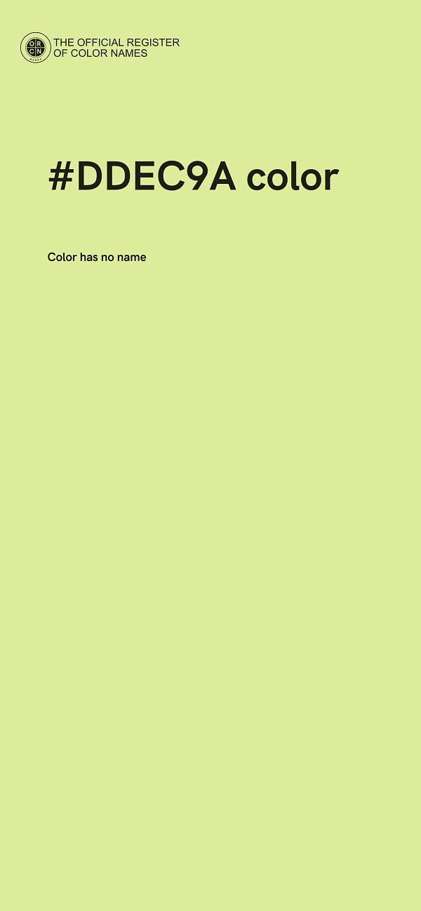 #DDEC9A color image