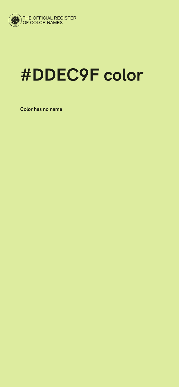 #DDEC9F color image