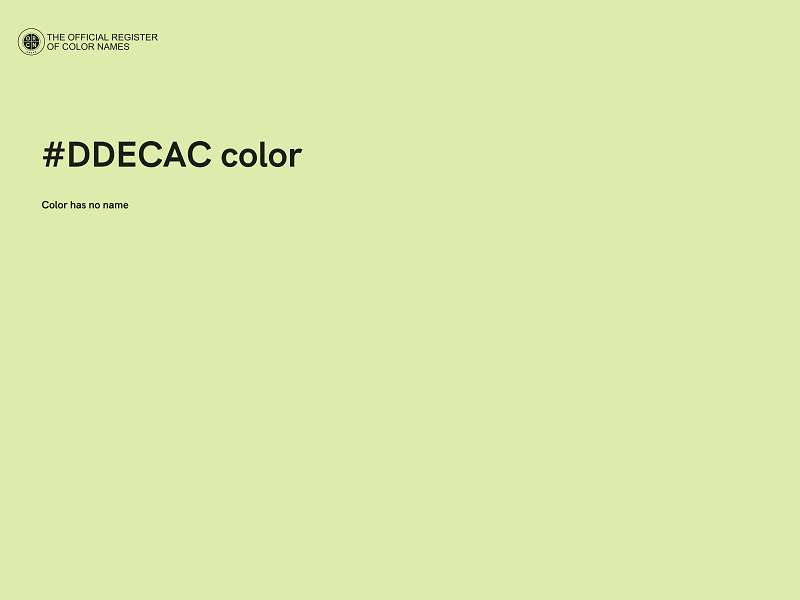 #DDECAC color image