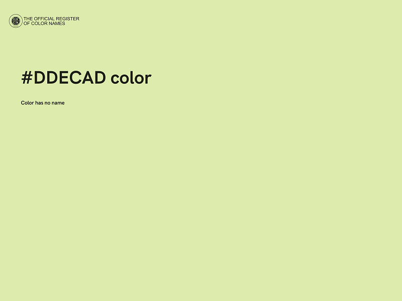 #DDECAD color image