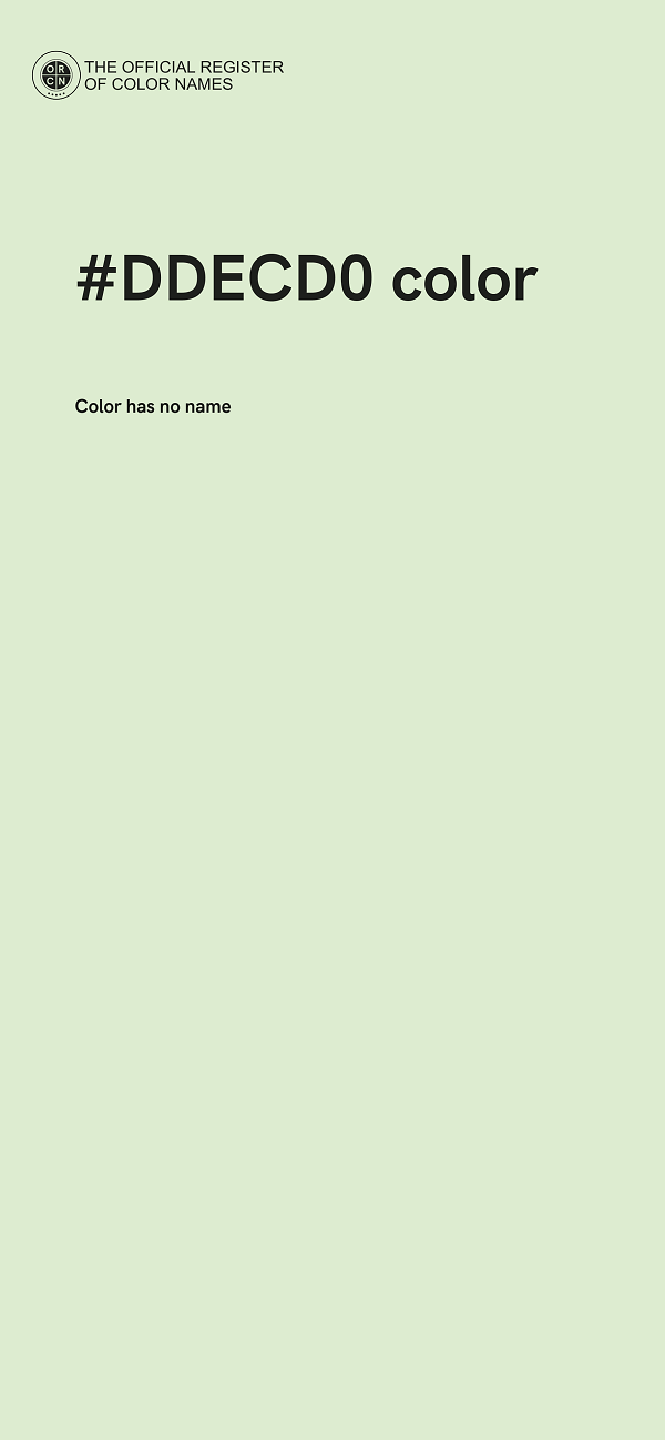 #DDECD0 color image