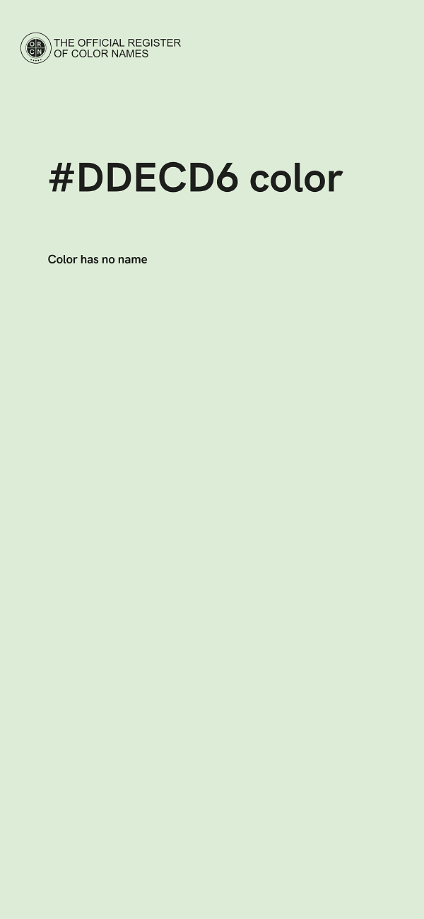 #DDECD6 color image