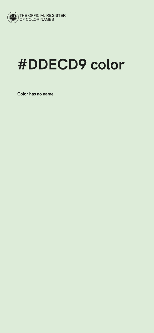 #DDECD9 color image