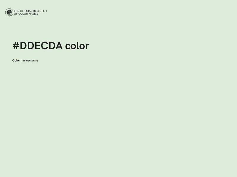 #DDECDA color image