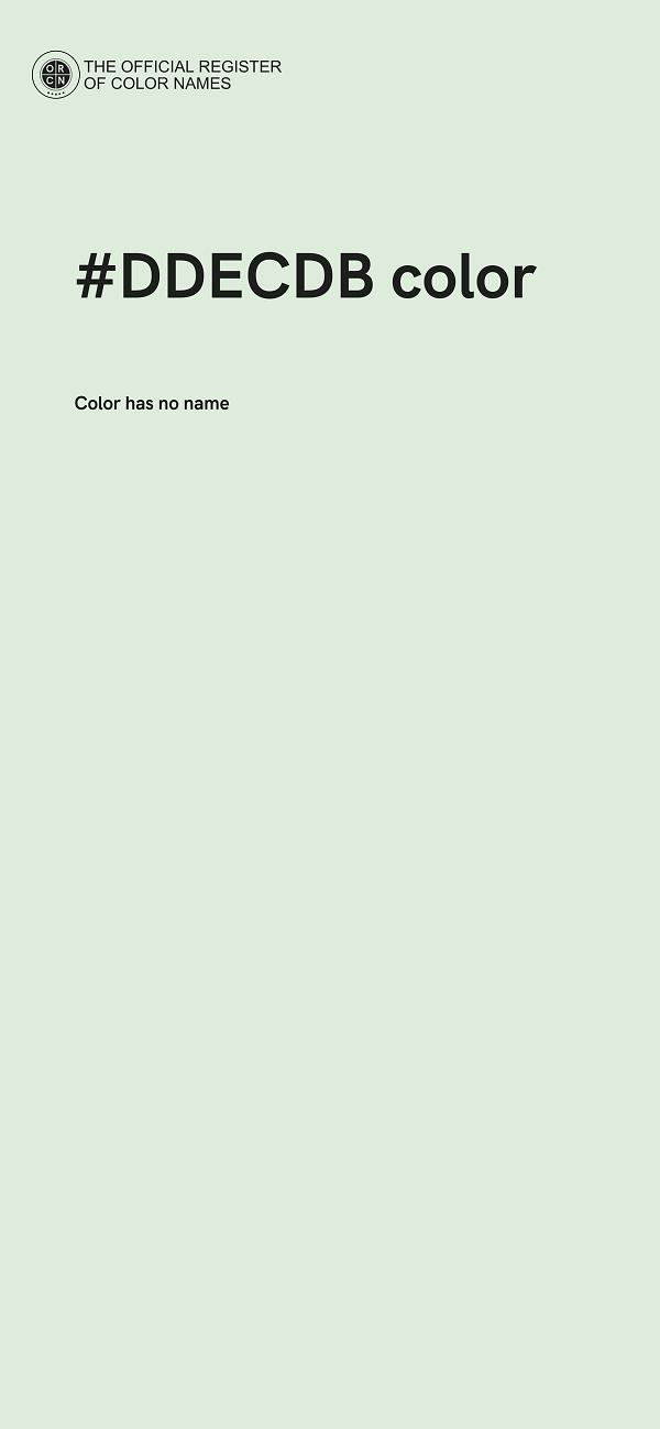 #DDECDB color image