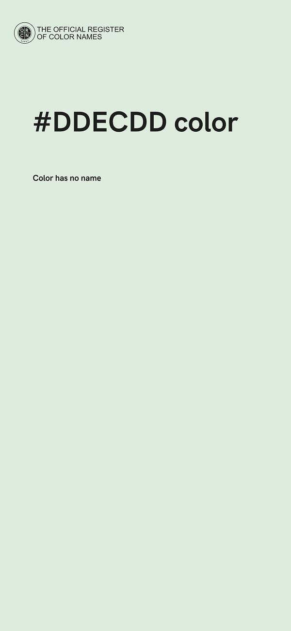 #DDECDD color image