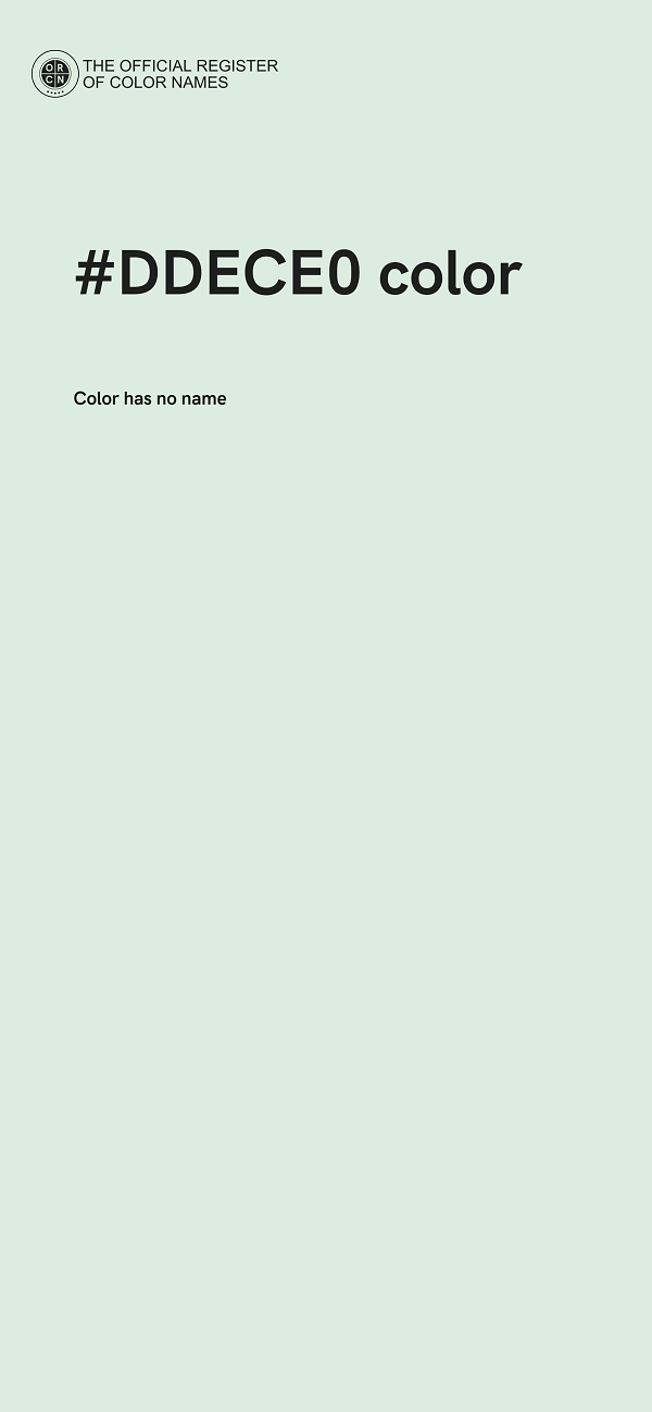 #DDECE0 color image