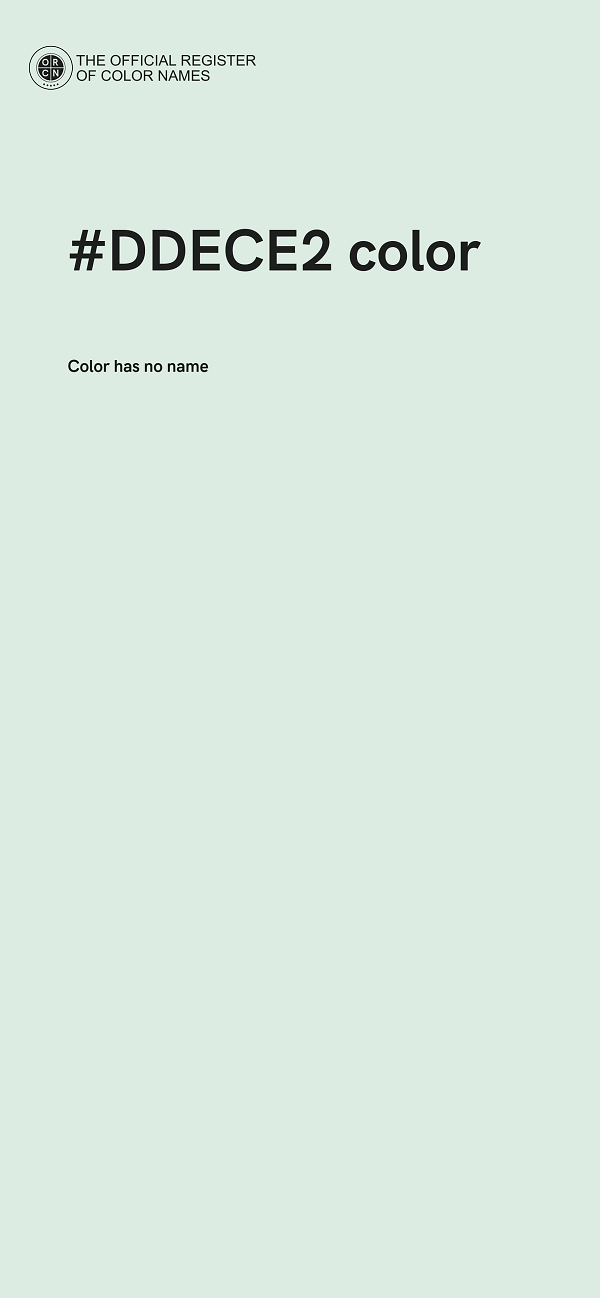 #DDECE2 color image