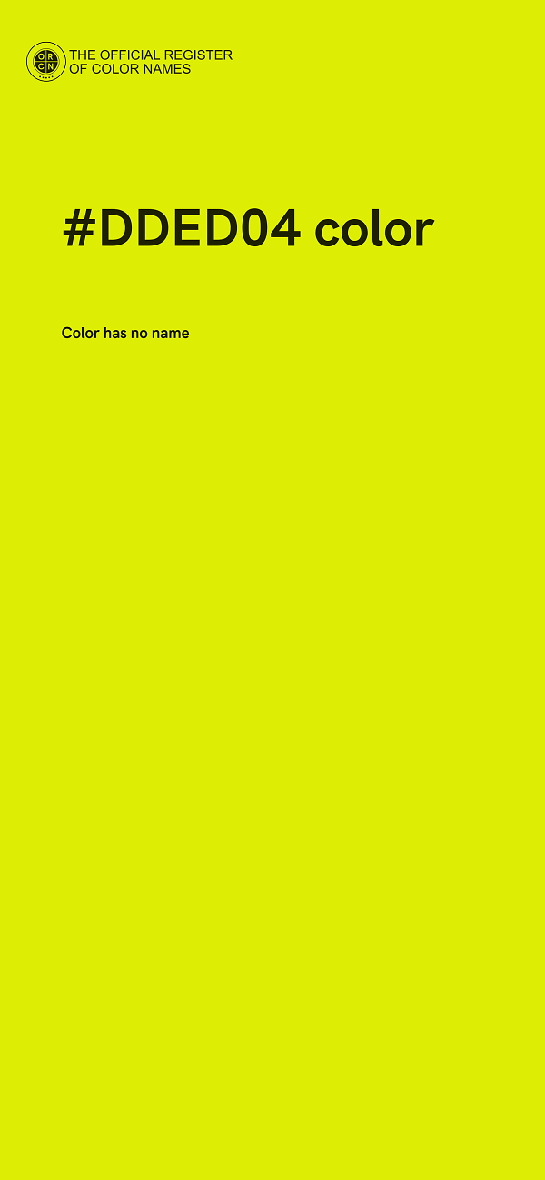 #DDED04 color image