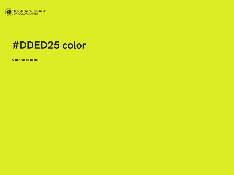 #DDED25 color image