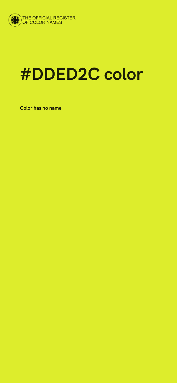 #DDED2C color image