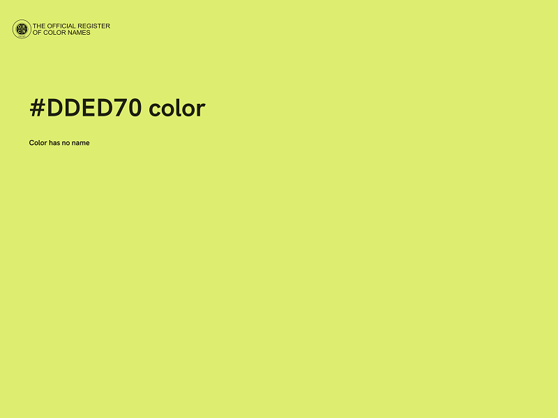 #DDED70 color image