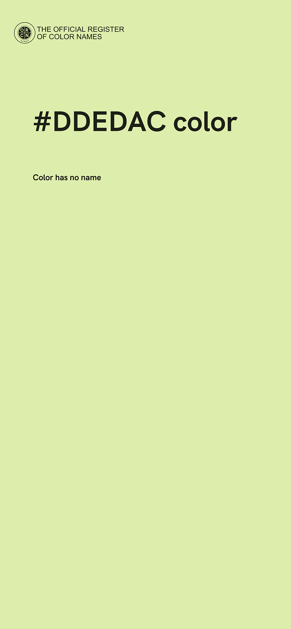 #DDEDAC color image