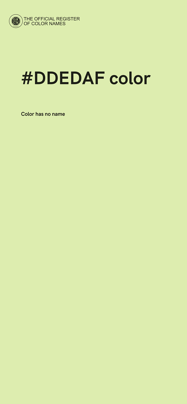 #DDEDAF color image