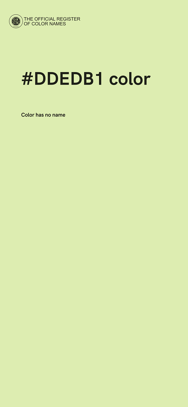 #DDEDB1 color image