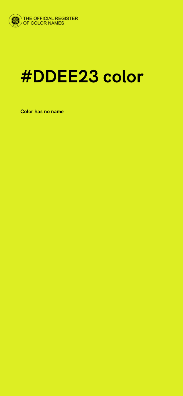 #DDEE23 color image
